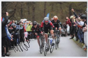 Mark Christian Manx Cyclist 2015 Tour De Yorkshire 12x8 Hand Signed Photo