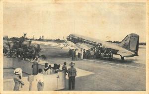 Miami FL Eastern Air Lines Silverliner Seminole Indians Spectators Postcard