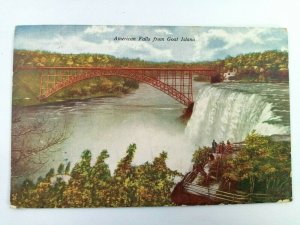 Vintage Postcard American Falls from Goat Island Niagara Falls NY Posted 1913