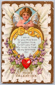 K47/ Valentine's Day Love Holiday Postcard c1910 Cupid 82