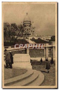 Old Postcard Paris Strolling the Sacre Coeur Basilica and & # 39Escalier Monu...