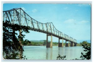 1953 Clement Clay Bridge Huntsville Alabama AL, Across Tennessee River Postcard 