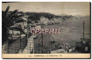Old Postcard Marseille Corniche Cafe Restaurant