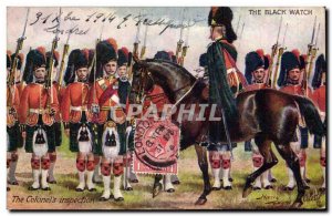 Postcard The Old Army colonel's inspection