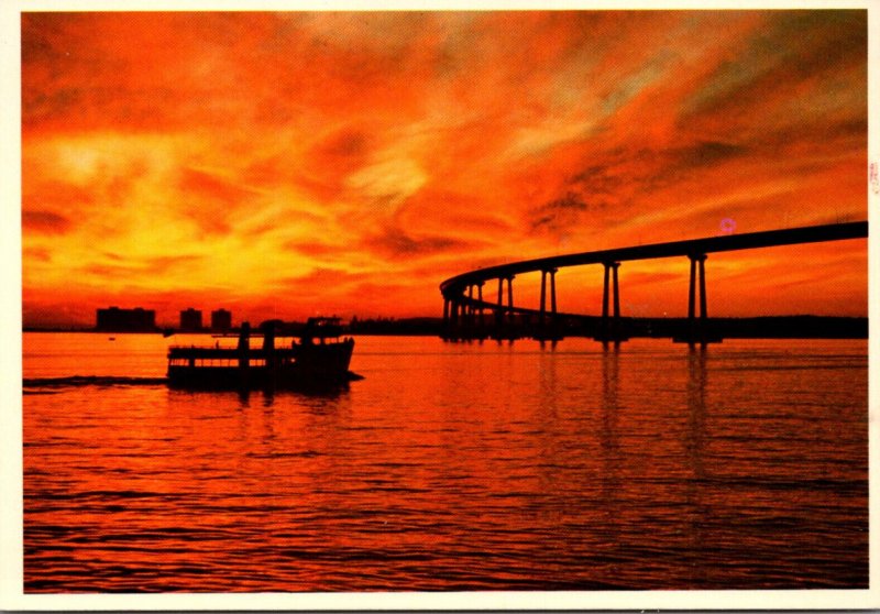 Alaska San Diego Bay The San Diego-Coronado Bay Bridge At Sunset