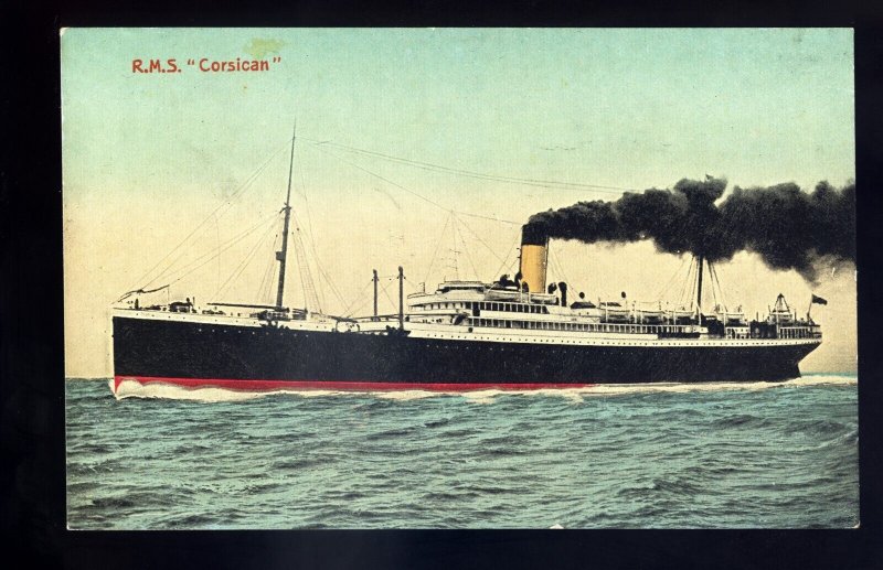 LS3626 - UK Liner - Allan Line - Corsican - postcard