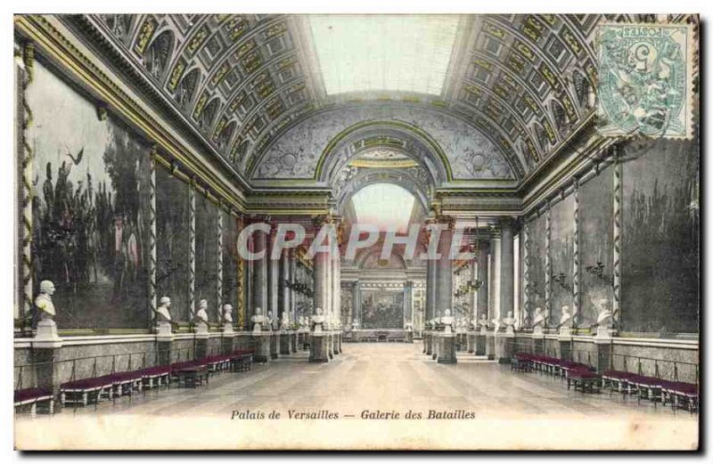 Versailles - The Palace - Gallery of Battles Old Postcard