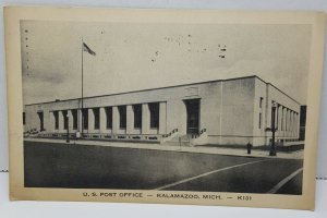 US Post Office Kalamazoo Michigan Vintage Postcard  