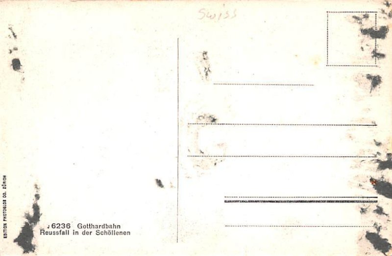 Gotthardbahn Reussfall in der Schollenen Switzerland Unused 
