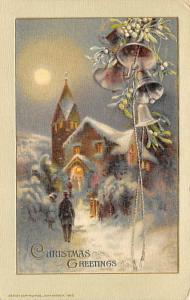 Christmas Post Card Old Vintage Antique Xmas Postcard Writing on back