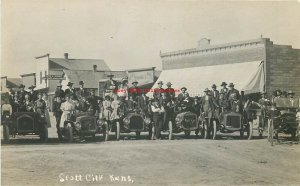 KS, Scott City, Kansas, Street Scene, Coffin and Mitches Investments, RPPC