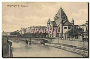 Old Postcard Judaica Jewish Judaca Strasbourg synagogue