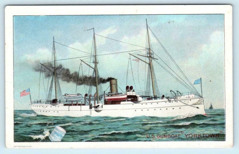 Victorian Trade Card EAGLE Gail Borden Condensed Milk U.S GUNBOAT YORKTOWN