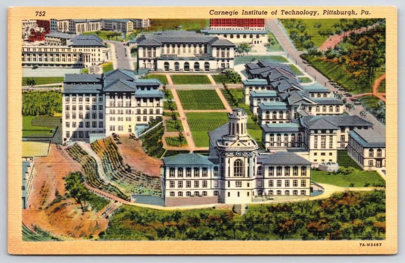 Carnegie Institute Of Technology Pittsburgh Pennsylvania PA Aerial View Postcard