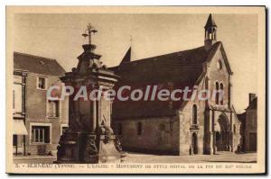 Postcard Bleneau Yonne Old Church Gothic style monument of the late twelfth c...