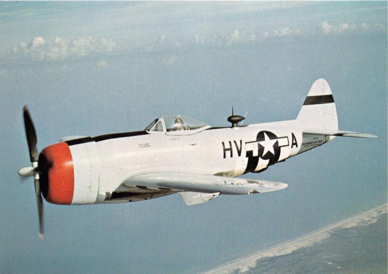 REPUBLIC P-47D THUNDERBOLT-SINGLE SEAT FIGHTER BOMBER~AIRCRAFT POSTCARD