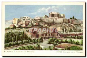 Old Postcard Greece Athens Greece L & # 39Acropole to Philopappe