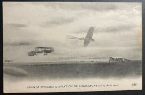 Mint France Real Picture Postcard RPPC Champagne Aviation Week 1909