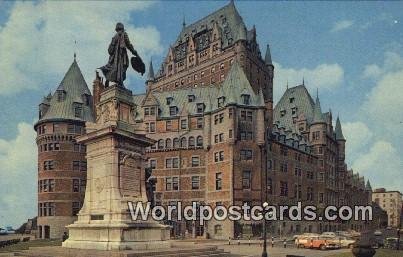 Chateau Frontenac, Champlain Monument Quebec Canada Unused 