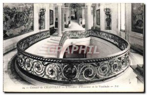 Old Postcard Chateau de Chantilly The Staircase of Honor and the Hall