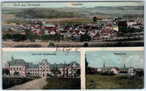 GRUS AUS DERNBACH, Germany   Handcolored  Multi View   ca 1910s  Postcard