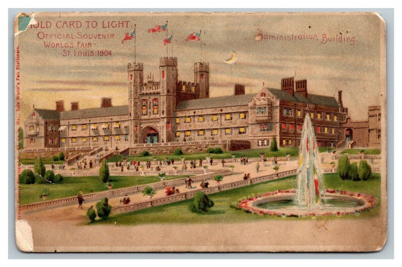 Die Cut HTL Postcard Administration Building 1904 St Louis Expo pc1813