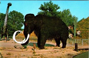 Irish Hills, MI Michigan PREHISTORIC FOREST~Closed Dinosaur Theme Park  Postcard