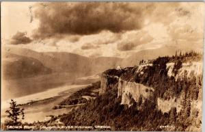 RPPC Crown Point, Columbia River Highway Oregon Vintage Real Photo Postcard M27