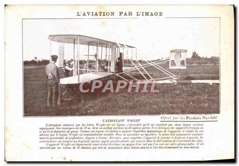 Postcard Old Jet Aviation Airplane Wright