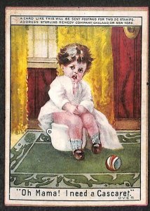 1894 Cascarets Candy Cathartic Best For Bowels Mechanical Tradecard