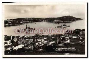Old Postcard Villefranche-sur-mer panorama from the Mont Boron