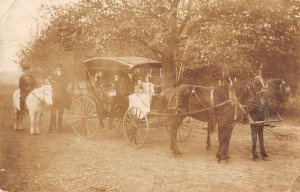 Nebraska Stage Coach Real Photo Vintage Postcard AA7055