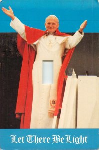 Pope John Paul II Let There Be Light Light Switch Cover Postcard Religious Humor