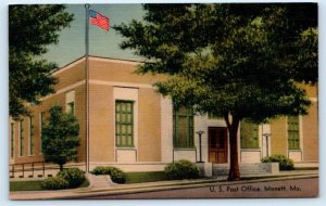 MONETT, MO Missouri ~ Lawrence County ~ U.S. POST OFFICE 1949 Linen Postcard