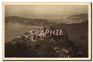 Postcard Old La Douce France French Riviera Eze AM General view