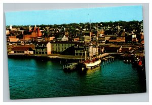 Vintage 1970's Postcard Panoramic View Treadway Inn Harbor Newport Rhode Island