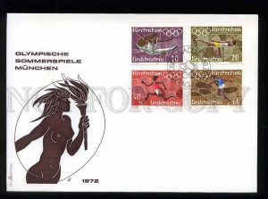 210360 Liechtenstein olympiad GERMANY Munchen 1972 year FDC