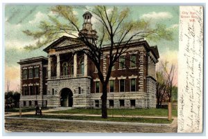 1907 City Hall Exterior Building Green Bay Wisconsin WI Vintage Antique Postcard