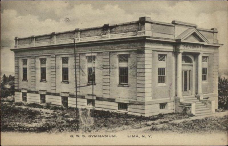 Lima NY GWS Gym c1910 Postcard