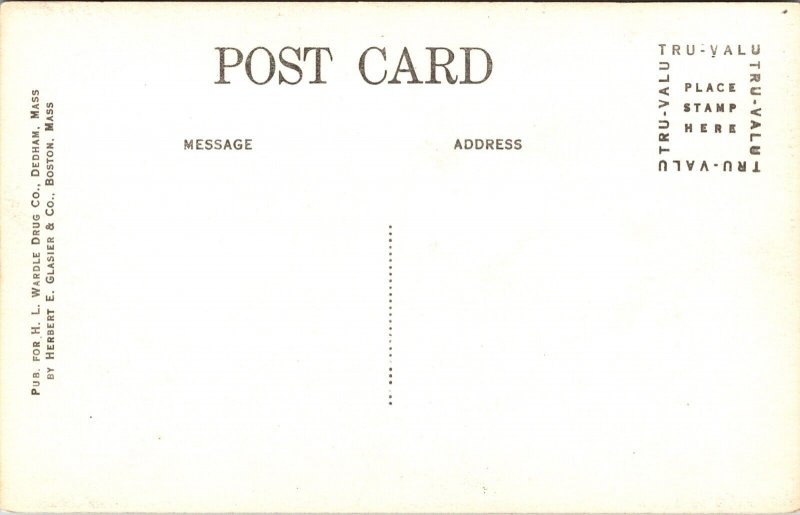 Real Photo Postcard Registry of Deeds in Dedham, Massachusetts