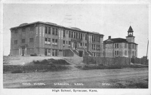 Syracuse Kansas 1394 High School #30551 Postcard Daugherty's 21-10088