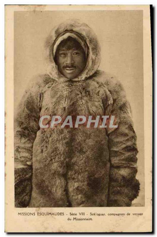 Old Postcard Polar Eskimo Sirk Oguar Missions missionary companion