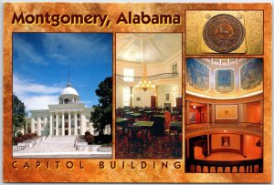 VINTAGE CONTINENTAL SIZE POSTCARD THE STATE CAPITOL AT MONTGOMERY ALABAMA