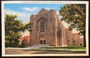 Vintage Postcard 1944 Centenary Methodist Church, Winston-Salem, North Carolina