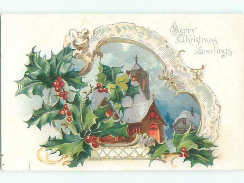 Divided-Back CHRISTMAS SCENE Great Postcard W8625