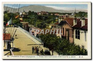 Old Postcard Frontiere Franco Spanish Hendaye Hendaye International Bridge in...