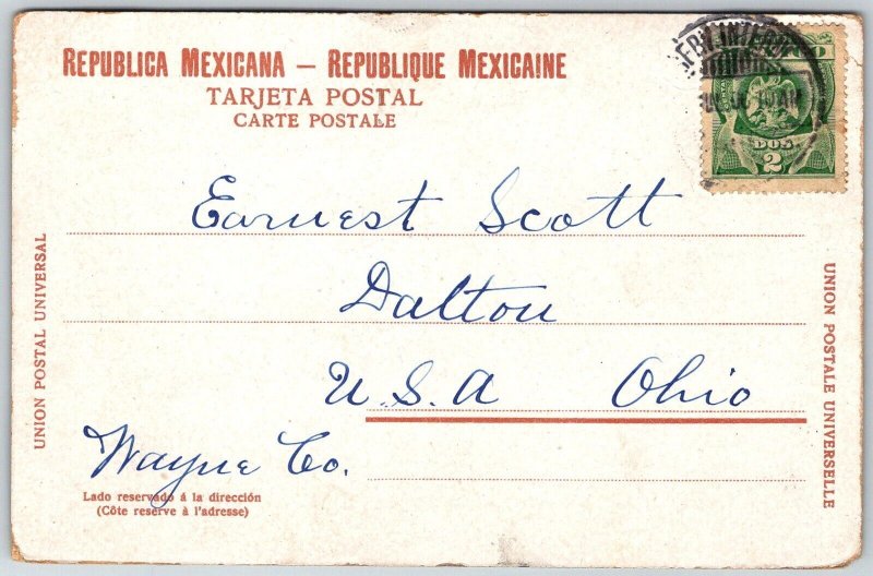 Guanajuato Mexico 1906 Postcard Las Catacumbas Catacombs Standing Mummies Tomb