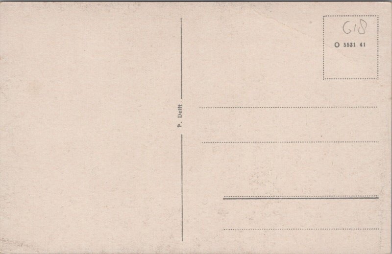 Netherlands Delft Vrouwenrecht Vintage Postcard 04.92