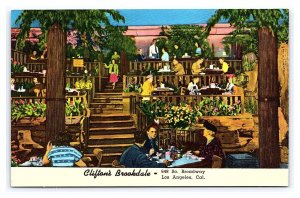 Clifton's Brookdale Los Angeles California Postcard Restaurant
