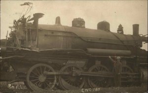 North Fond Du Lac WI  Cancel Wisconsin Central RR Train RHV Line c1910 RPPC